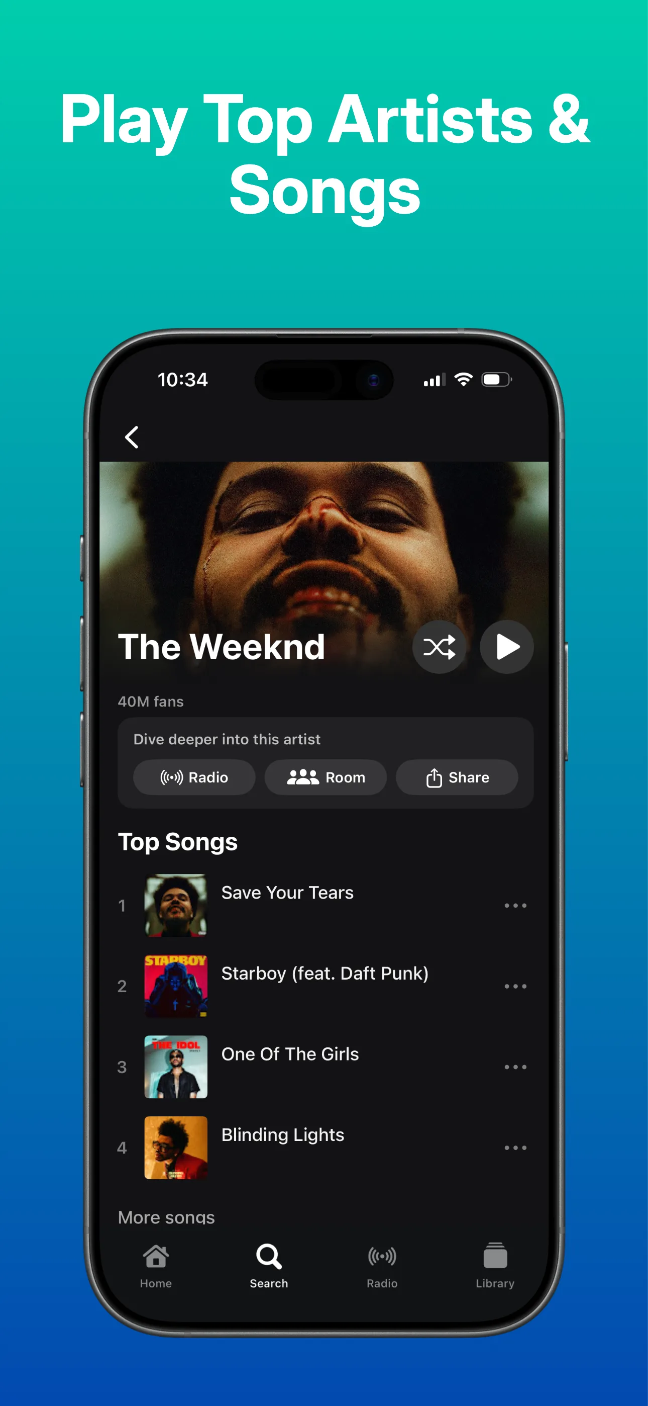 Artist page