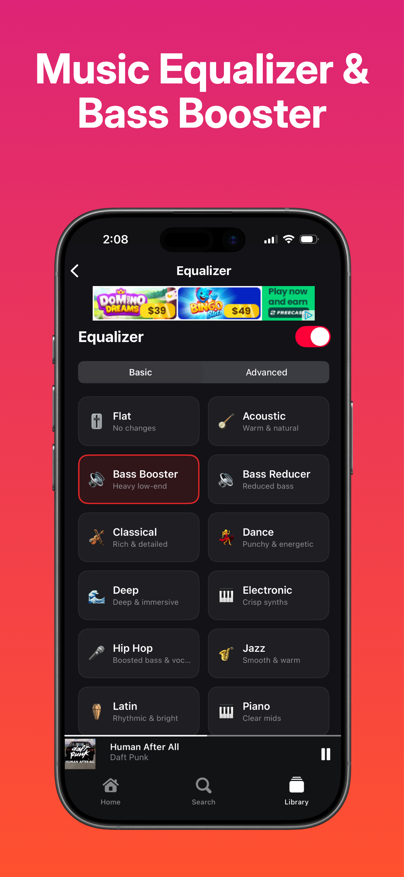 Trending Music app — Equalizer